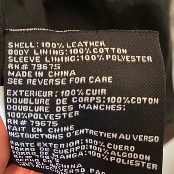 Michael Kors maroon/black leather moto jacket w/ gunmetal hardware -small - Picture 13 of 16